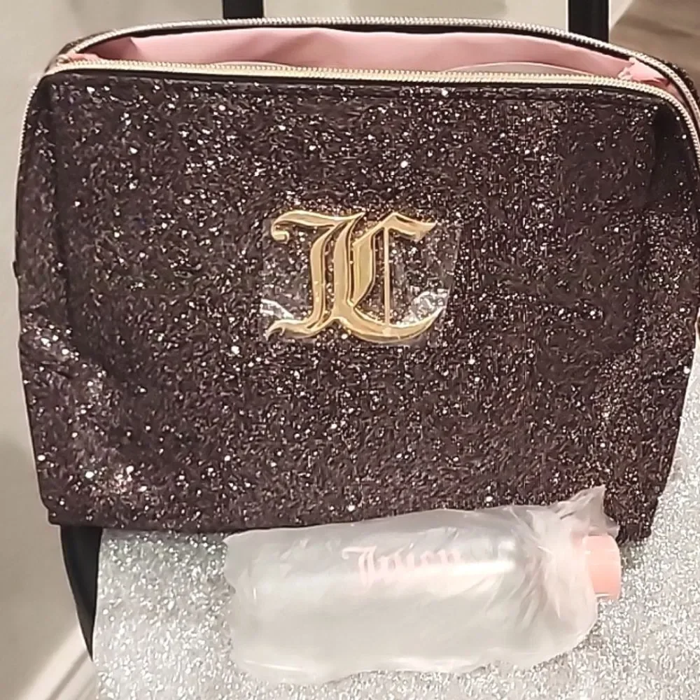 Juicy Couture Metallic Glitter Cosmetic‎ Pouch